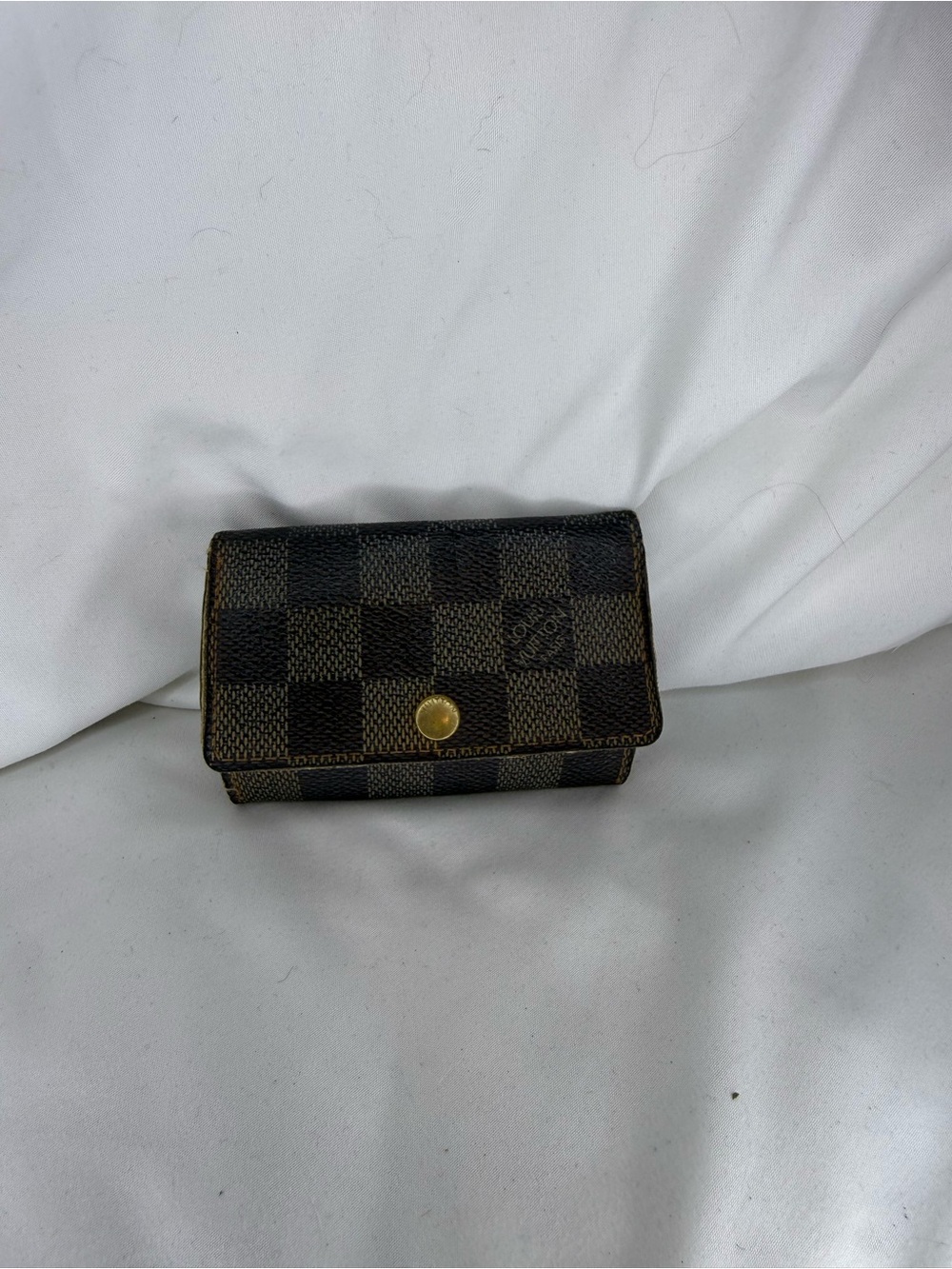 Louis Vuitton Key & Card Holder with Gold-Tone Snap
